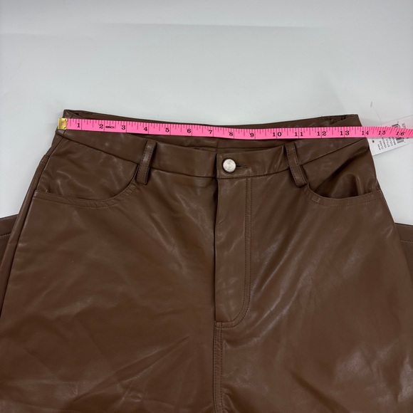 PacSun Brown Leather Flare Pants - Picture 14 of 14